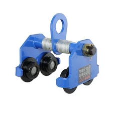 Manual Trolley, 4400 lbs/2 Ton Load Capacity, Push Beam Trolley with Dual Wheels