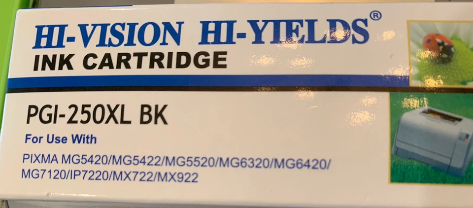 Compatible con HI-Vision PGI-250XL, Cartucho de Tinta Negro Repuesto Lote de 3 Precintados Foto 3 de 3
