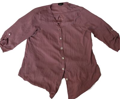 ALYX Women's Tunic Blouse Bell Sleeves Flowy Pink Suze XL Remark