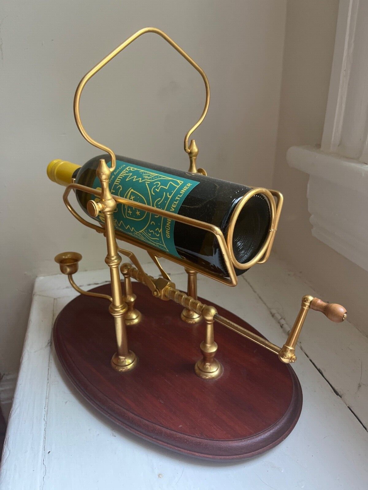 Vintage Mechanical Wine Cradle Pouring Device Antique, French Decanter