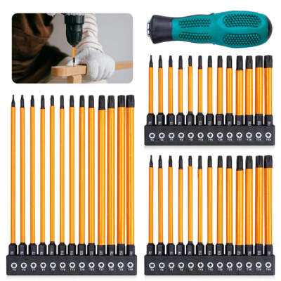 14-tlg 75/100/150mm Schlag Torx Bit Set mit Schraubendrehergriff T5-T40 Sternschraube