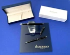 Waterman Fountain Pen M / Ballpoint Pen Hémisphère Lacquer Black C.C. ballpoint