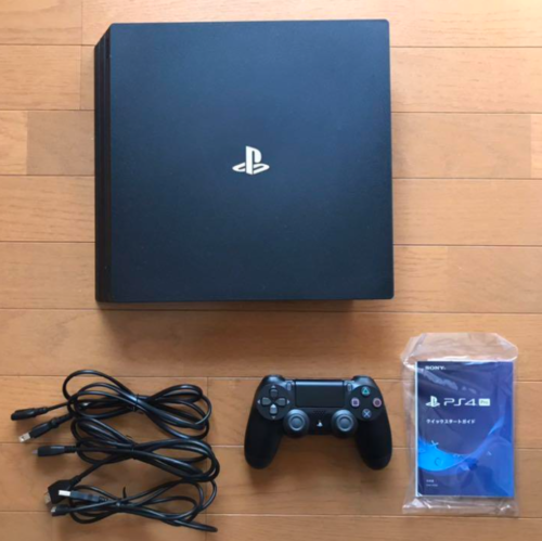 SONY PS4 PlayStation 4 Pro Jet Black 1TB CUH-7200B B01 Japan Fedex Shipping - Picture 1 of 3