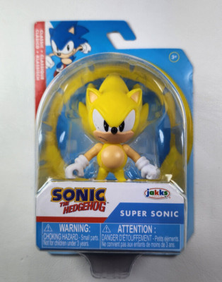 2022 Sonic The Hedgehog SUPER SONIC Figure Toy Doll Jakks 2.5  New 30th Anniv