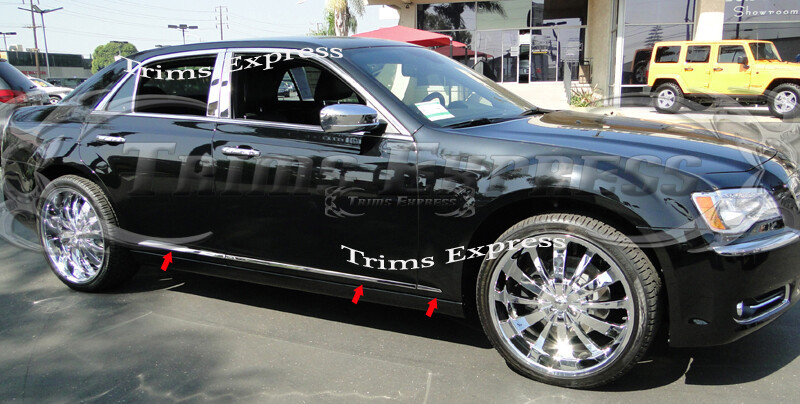 Factory Painted Body Side Moldings For 2012-2024 Chrysler 300 - Custom Painted To Your Exact Color Code #PTW