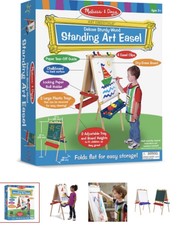 melissa & doug deluxe wooden standing art easel