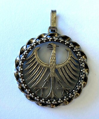Vintage 835 Silver Eagle Men's Pendant Patina | eBay