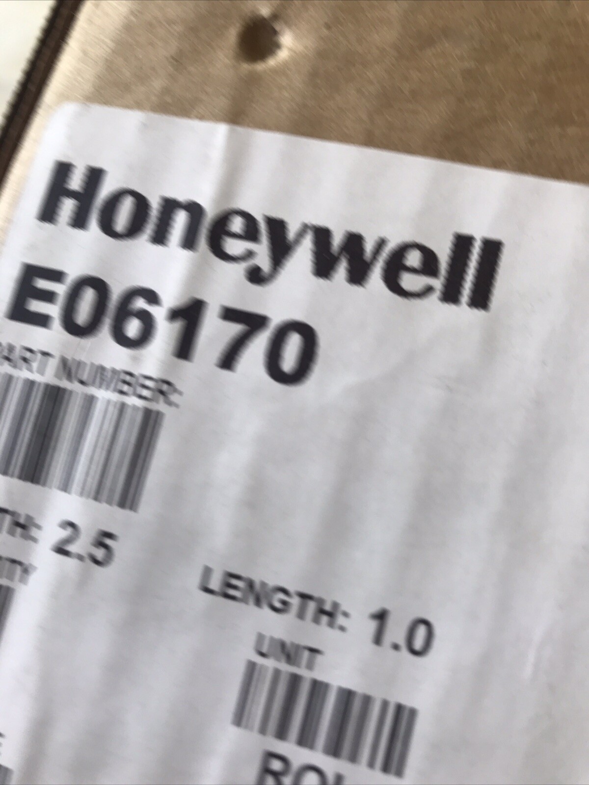 Honeywell E06170 Labels 8 Rolls Width 2.5 Length 1.0 New