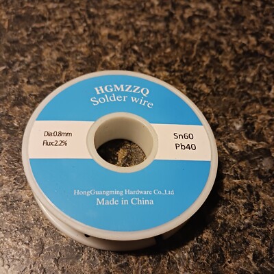 HGMZZQ SN60PB40 Tin Lead Solder Wire with Rosin Core .031'', 0.8MM Dia. 100G
