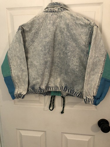 Vintage 80s Levi's Acid Wash Blue Denim Jacket USA Size Kids Small Rare - Picture 4 of 4