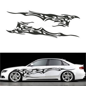 2Pcs Black Flame Graphics Car SUV Decal Vinyl Graphics ...