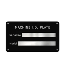 Custom Engraved Aluminium Plate 95mm x54mm Identification Number ID TAG
