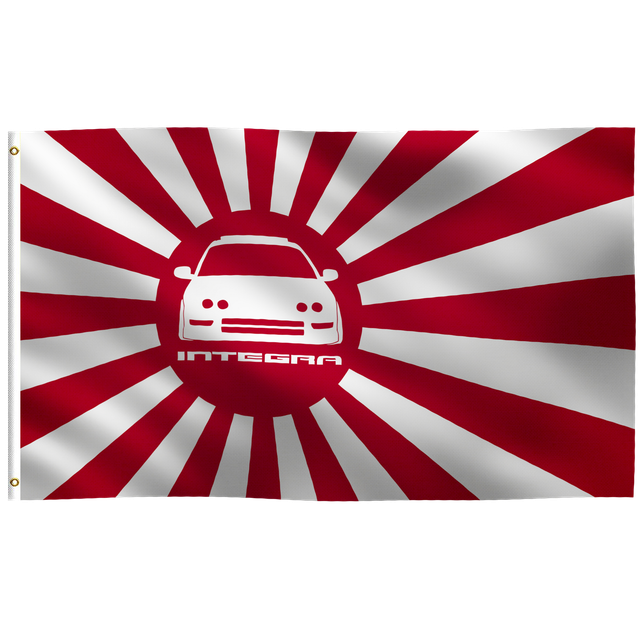 3x5 Foot Integra Japanese Rising Sun JDM Flag Banner Wall Yard or