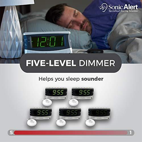 Sonic Alert 0 Sonic Bomb Extra Dual Alarm Clock with Large Display-SBD375SS,