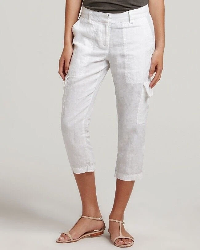 Eileen fisher clearance white linen pants