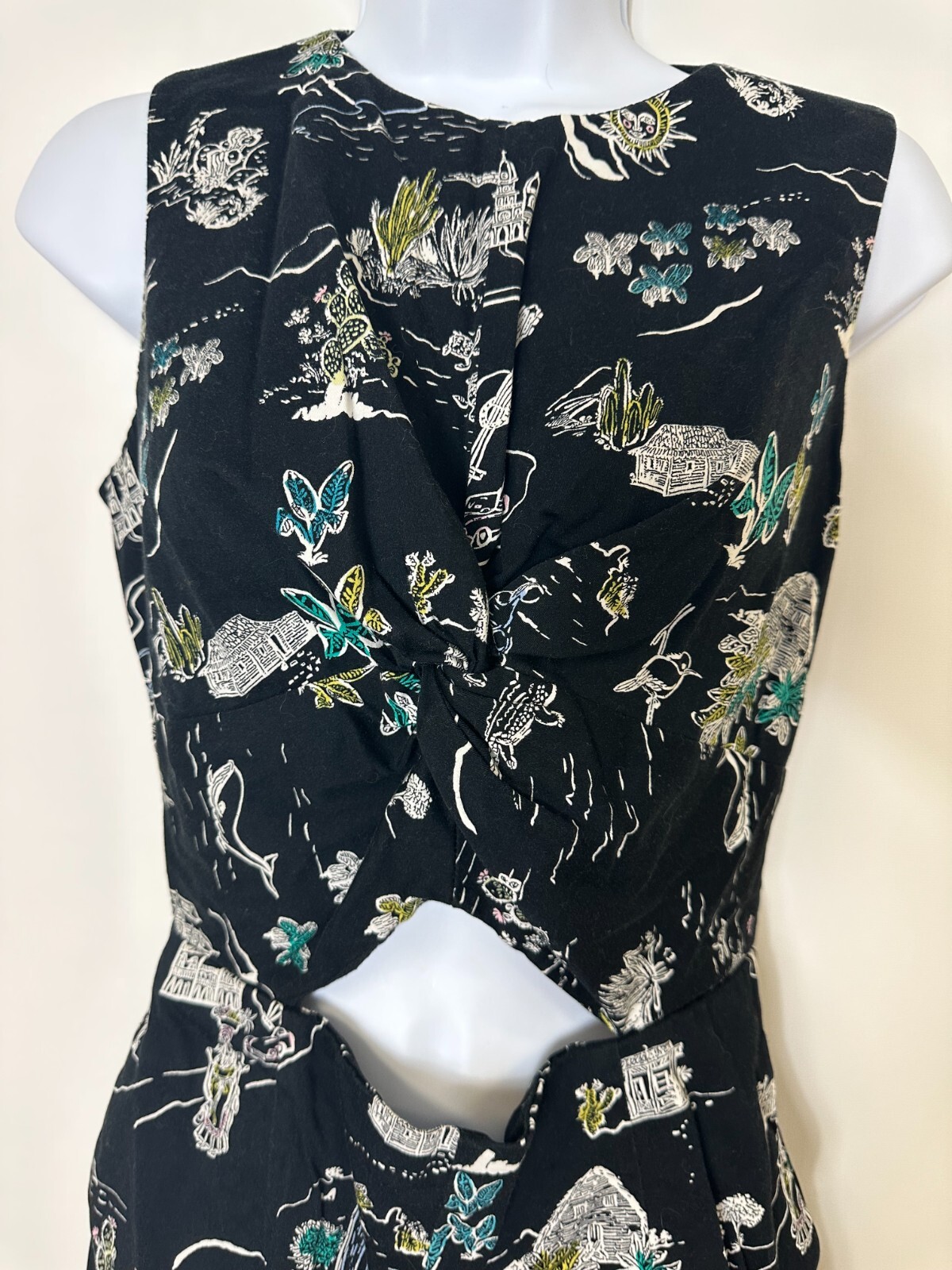 Zara Basic Collection Romper, Size S, Aztec Print - image 2