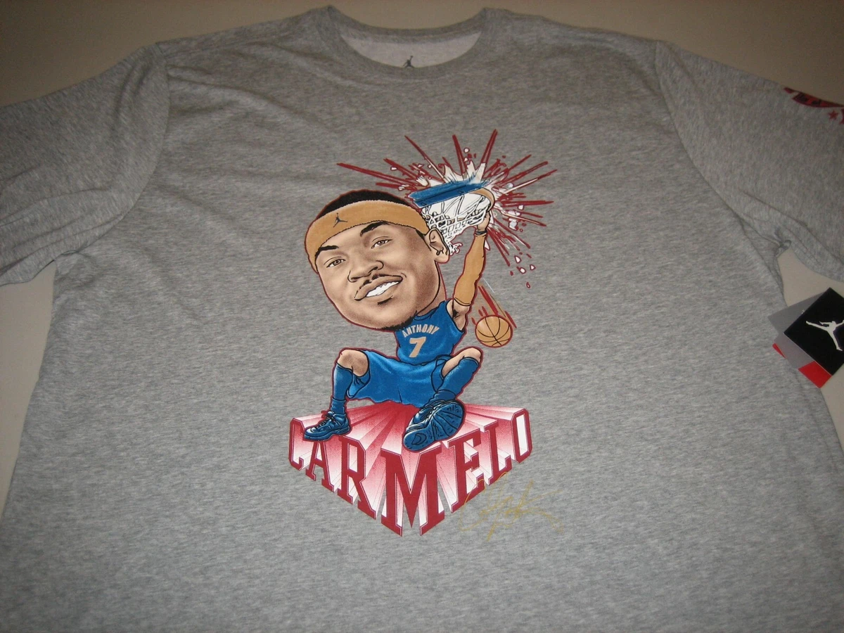 Camiseta Nike Air Jordan Melo Banner Dri Fit gris brezo para hombre 3XL NUEVA CON ETIQUETAS