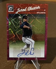 Jared Shuster /8 PINK VELOCITY RETRO ROOKIE AUTO SP Donruss Optic 2023 Braves