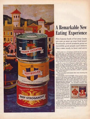 1961 Hormel Print Ad Famous Canned Foods Of The World Swedish Meatballs