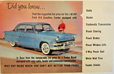 1954 Car Dealer PC, Roy F. Martin Ford Dealer ??? Wooster, OHIO 5 1/2" x 3 1/2"