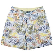Tommy Hilfiger Men's XL Hawaiian Floral Drawstring Board Shorts Swim Trunks