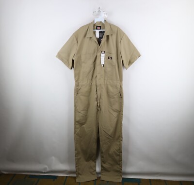 Dickies COVERALL L ベージュ【半袖】 Dickies Coverall Beige Workwear Jumpsuit XL Shortsleeves