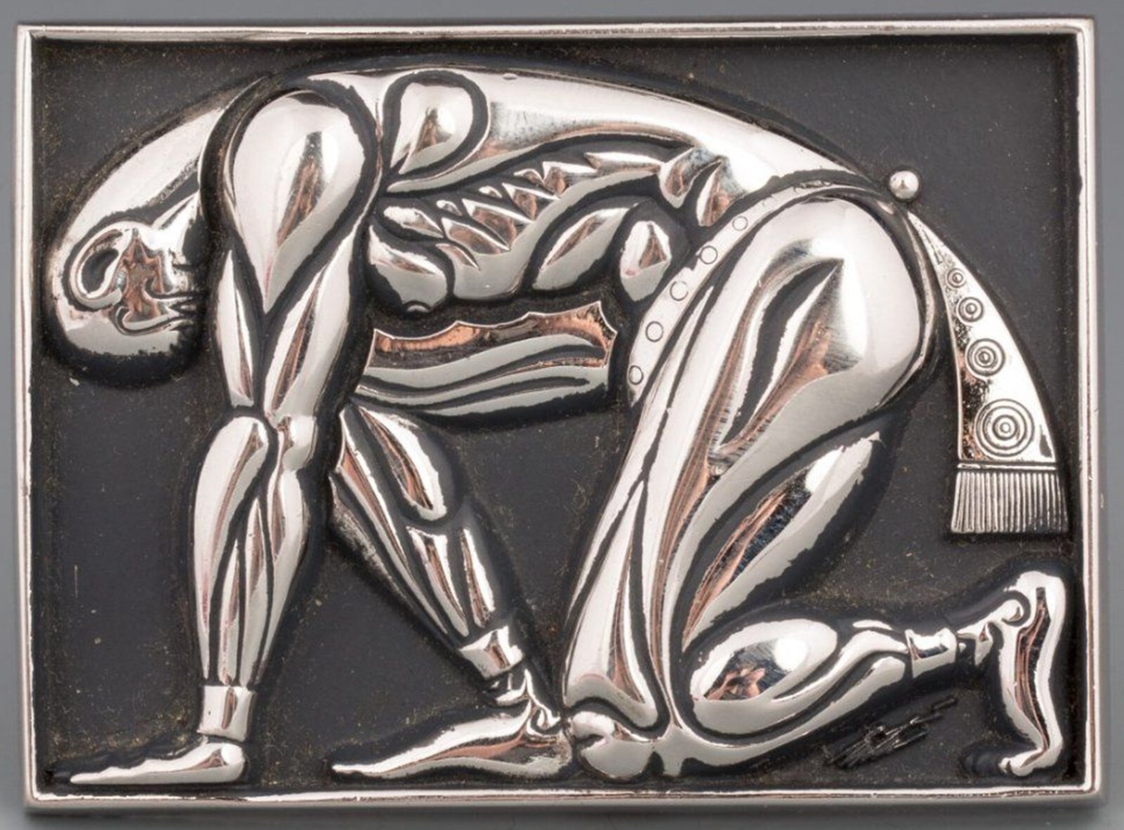 Erte Samson Delilah Circle Fine Art CFA LTD Edition Sterling Silver Belt Buckle-image
