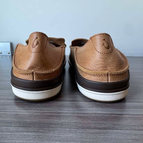 OluKai Kakaha Men’s Leather Slip On Loafers Shoes Size 9.5 $130 in Fox - Picture 8 of 17