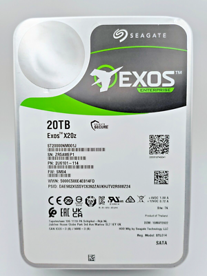 Lot of 20 Seagate Exos X20z 20TB ST20000NM001J 7.2k 3.5