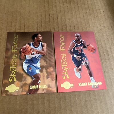 1995 Skybox SKYTECH FORCE Kenny Anderson #SF1 & Chris Mills #SF15 Cards (d3)