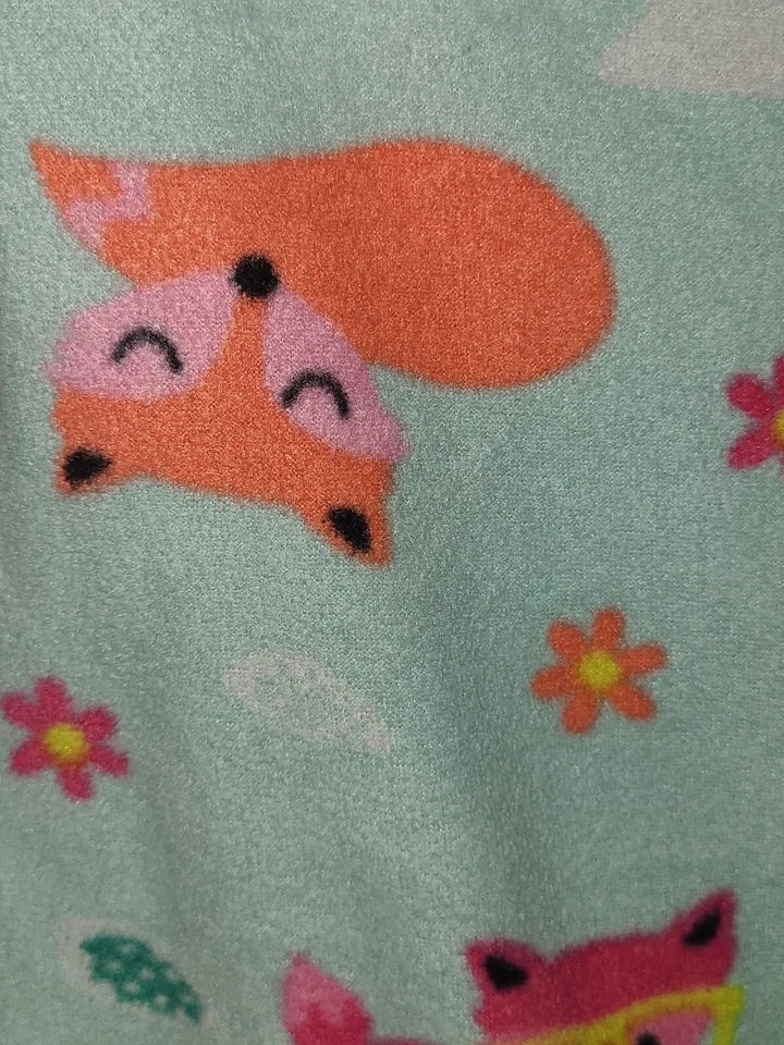 Circo Sleepwear Kids XS Fox Print Long Sleeve Warm Footie Pajama Flame Resistant - Image 3 of 4