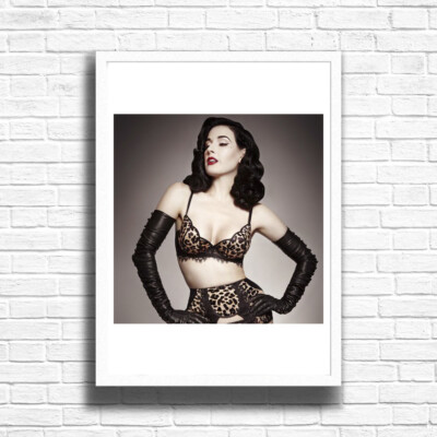 Dita von Teese Wandbild Druck Poster Innendeko Bild hochwertig Größe A4