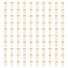 0.31" x 0.16" Cute Mushroom Beads, 100Pcs Small Glass Beads Bulk, Orange