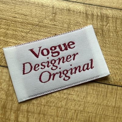 Vintage Vogue Designer Original sew in label Original pattern tag fabric