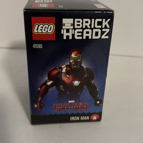 LEGO 41590 Brickheadz 6 Iron Man Marvel Civil War Retired NIB Factory Sealed