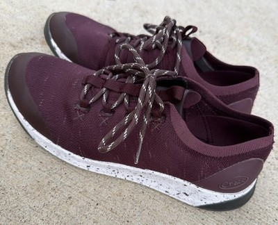 Chaco Womens Scion Hiking Shoes Size 9 Burgundy Outdoor Trail Lace Up Shoes