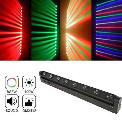 LED 8 Eyes Beam 8x12W RGBW Lighting Moving Head Stage Light For Disco Party Show