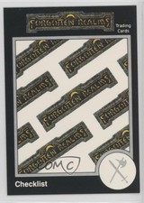 1992 TSR Advanced Dungeons & Dragons Forgotten Realms Silver Checklist #717 1k3