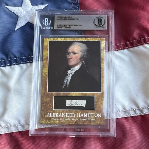 Alexander Hamilton Handwritten Word “Justice” From a Beckett Autograph Signed