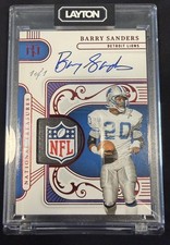 2025 Panini National Treasures Barry Sanders NFL Shield 1/1 Auto - TRUE 1/1