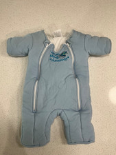 Baby Merlin's Magic Sleepsuit Blue Cotton Small 3-6 Months 12-18 lbs Swaddle