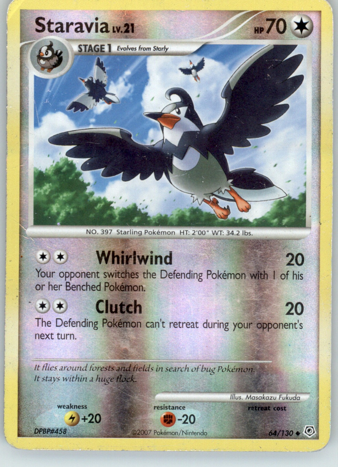 Staravia - Diamond and Pearl - 64/130 - Reverse Holo LP