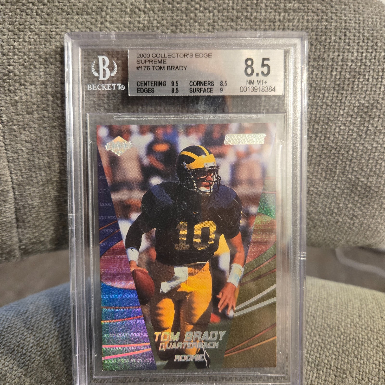 2000 Collector's Edge Supreme Tom Brady #176 Rookie /2000 Rookie BGS 8.5