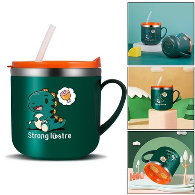 Verbrühschutz Becher Outdoor Aktivitäten 304 Edelstahl Kinderfreundlich Strohhalm