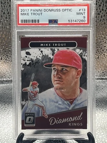 2017 Panini Donruss Optic - Diamond Kings Mike Trout #13 PSA 9
