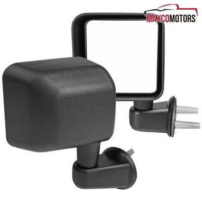 Side Mirrors Fits 2007-2018 Jeep Wrangler JK Black Manual Adjust View Left+Right
