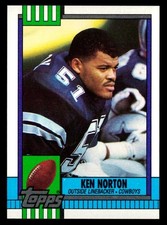 1990 TOPPS DISCLAIMER BACK RC #486 KEN NORTON ROOKIE CARD - DALLAS COWBOYS - *02. rookie card picture