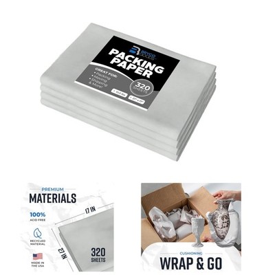Safe and Reliable Newsprint Packing Paper - 320 Sheets for Fragile Item Care