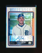 2005 Topps Chrome #242 Justin Verlander Auto Refractor RC /500, High Grade