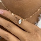 1ct Marquise Pendant Necklace Rose Gold 14K Labcreated Diamond F/VS — photo 2